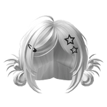 🍀Y2K Spikey Buns w Black Clips (White)