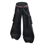 Y2K Star Charm Baggy Pants - Denim