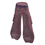 Y2K Star Charm Baggy Pants - Pink
