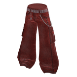 Y2K Star Charm Baggy Pants - Red