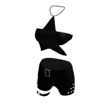 Y2K Star Crop Top Outfit Black