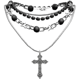 Y2K Star Cross Necklace (White)