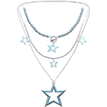 Y2K Star Necklace (Blue and White)