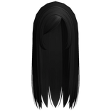 ☆ y2k straight gyaru emo side part black