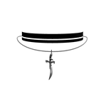 Y2K Striped Sword Choker 