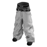 Y2K Stylish Saggy Skull Boxer Jean (White N Black)