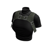  Y2K Stylish Top (Black Khaki)