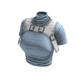  Y2K Stylish Top (Light Blue White)