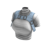  Y2K Stylish Top (White Light Blue)