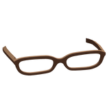 Y2K Thick Office Siren Glasses in Brown