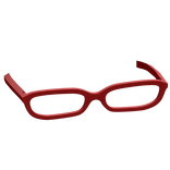 Y2K Thick Office Siren Glasses in Red