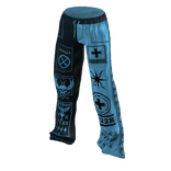 Y2K Two Tone Pants / Black & Blue