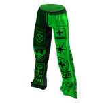 Y2K Two Tone Pants / Black & Green