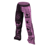 Y2K Two Tone Pants / Black & Pink