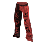 Y2K Two Tone Pants / Black & Red