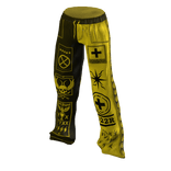 Y2K Two Tone Pants / Black & Yellow