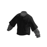 💗Y2K URBAN VINTAGE LAYERED TOP_BLACK