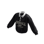 Y2K Vintage Baggy Polo Sweater (Black)