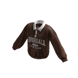 Y2K Vintage Baggy Polo Sweater (Brown)