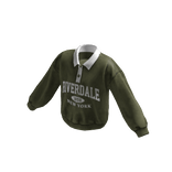 Y2K Vintage Baggy Polo Sweater (Green)