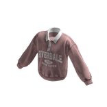 Y2K Vintage Baggy Polo Sweater (Pink)