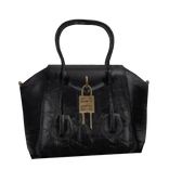 y2k vintage designer leather & gold grunge purse