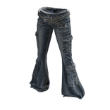 ✦ Y2K Washed Belted Flare Jeans Light DeepBlue ✦