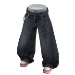 💗Y2K WASHED DENIM WITH TIE BELT_DARK BLUE