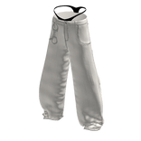 Y2K White Baggy Jeans w/ Handcuffs