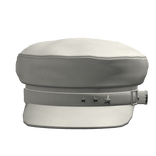 Y2K White Beret Cap Buckle Hat w Stars