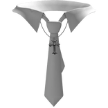 Y2K White Collar + White Tie