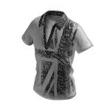 Y2K White Leopard Graphic Polo Tee