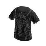 Y2K Winged Cross Graphic T-Shirt (Black)