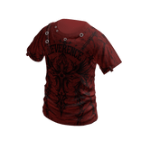 Y2K Winged Cross Graphic T-Shirt (Red)
