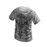 Y2K Winged Cross Graphic T-Shirt (White)