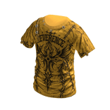 Y2K Winged Cross Graphic T-Shirt (Yellow)