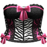 Y2K Zebra Corset Y2K Pink Bows 2000s Scene 