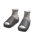 Yeezi Slides and socks