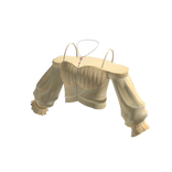 Strappy Ruched Crop Blouse (Yellow)