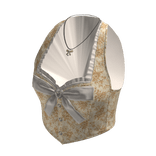 Coquette Floral Bow Vest w/ Necklace (Yellow)