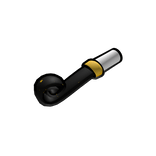 Yellow Accented Black and White Party Whistle