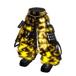 🔆 Yellow and Black Cyber Baggy Jeans [Emissive]
