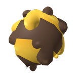 Yellow & brown slime bee abdomen / Tail