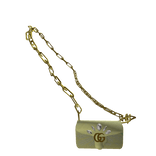 YELLOW AND GOLD GG CLUTCH