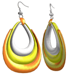 Yellow & Orange 2000s Harajuku Ear Hoops Y2K