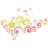 Yellow & Pink Frutiger Aero Floral Swirls Aura Y2K