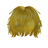 Yellow Anime Short Wavy Hair