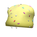 Yellow Baggy Oversized Pinned Decora Y2K Beanie