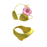 Yellow Bikini w/ Hibiscus