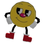 yellow cartoon man backpack